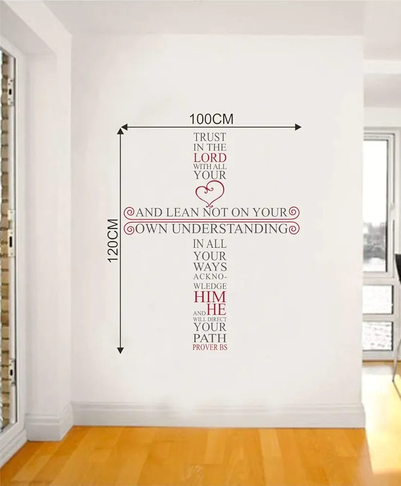 Decal O Decal Vinyl Lord Jesus Bible Quotes Wall Stickers Multicolour