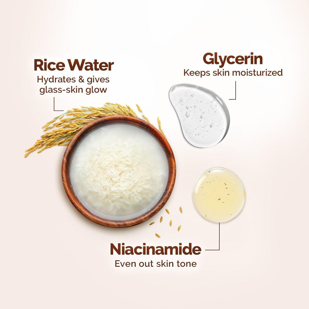 Mamaearth Rice Dewy Bright Face Wash With Rice Water & Niacinamide for Glass Skin | For Hydrated & Even Tone | Glowing & Brightening | Korean Skin Care Product | For Men & Women | 200 ml