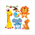 AH Decals Vinyl Wall Sticker Animated Lion Giraffe Elephant Animals Sticker Design 5
