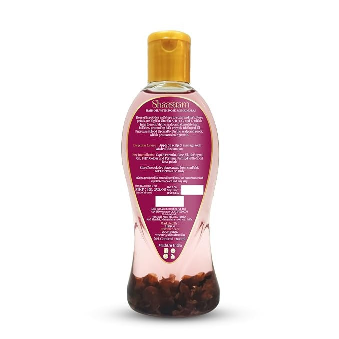 Shaastram Rose & Bhringraj Herbal Hair Oil - 180 ml