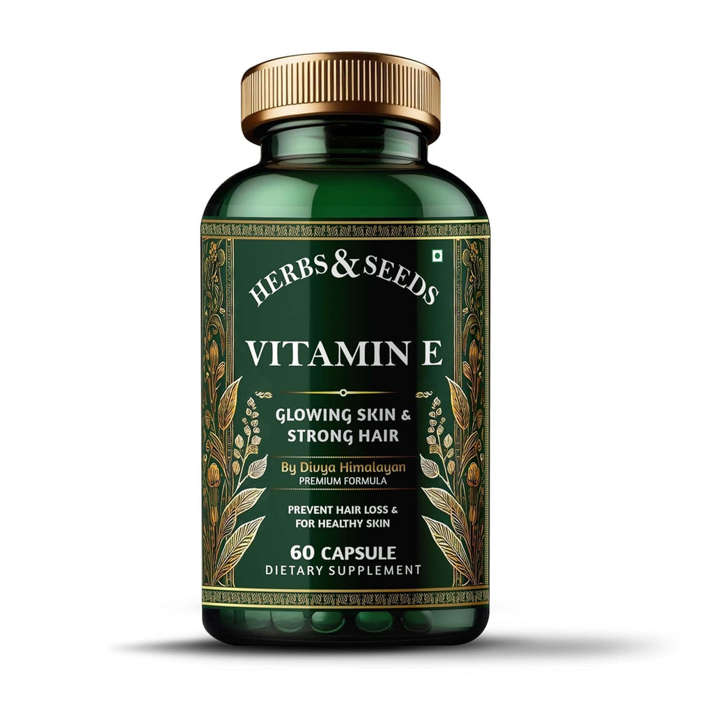Simply Herbal Vit- E Capsules â€“ 100% Natural Vit- E Supplement with Vit- E â€“ Paraben Free â€“ 60 Capsules