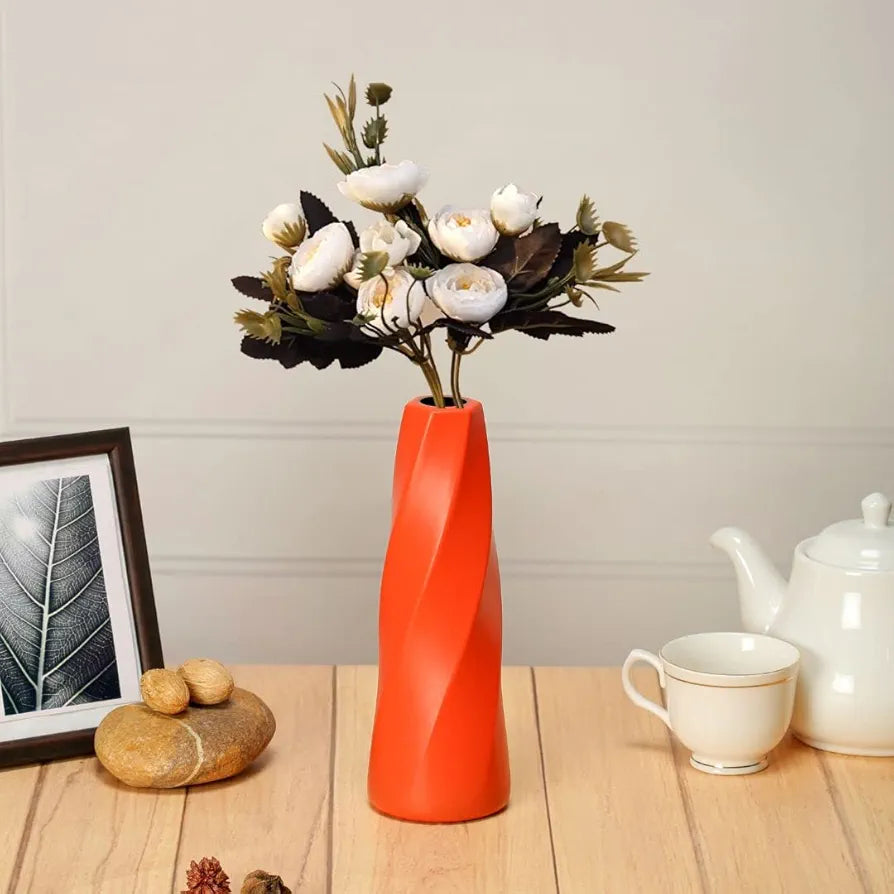 2 Pcs Artificial Rose Flower Sticks White