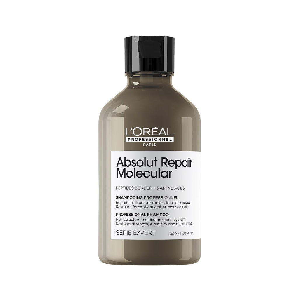 L'OrÃ©al Professionnel Paris Absolut Repair Molecular Sulfate-Free Deep Repairing Shampoo for Damaged Hair | Repair up to 2 years of damage, in one use | 2% peptides bonder, 300ml