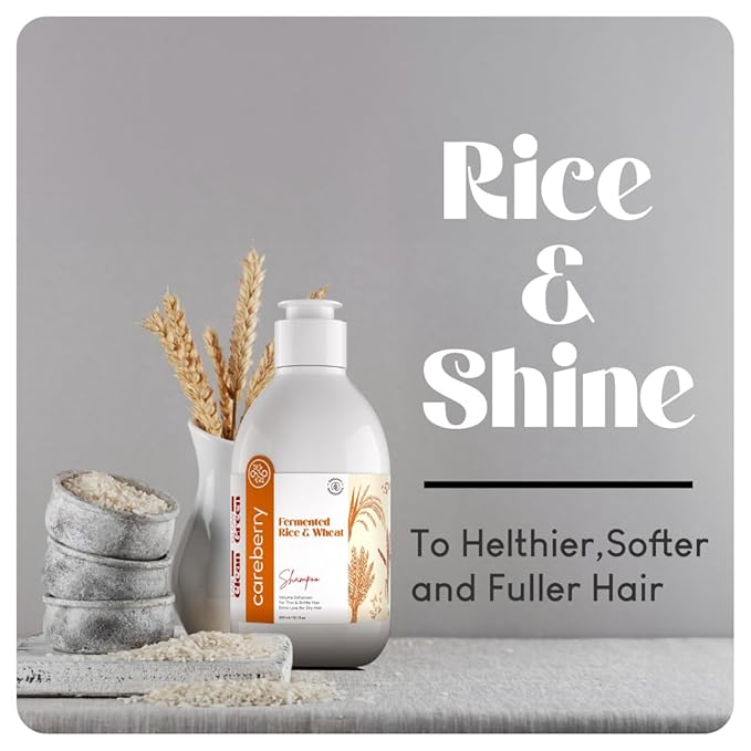 Careberry Rice & Wheat Volumizing Shampoo - 300 ml