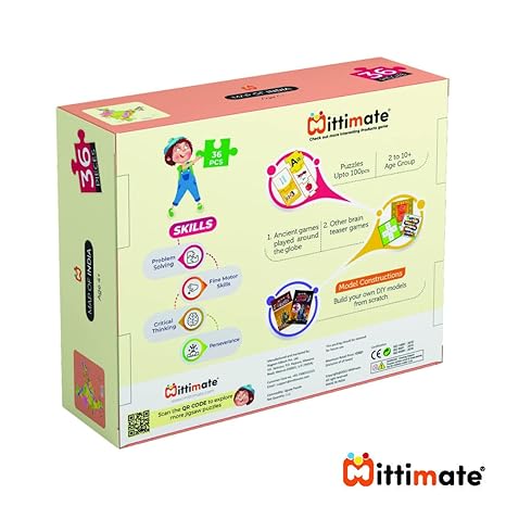 Mittimate Map of India Jigsaw Puzzle Game for Kids Age 4 to 6 Old 36 Pieces Puzzle Toy