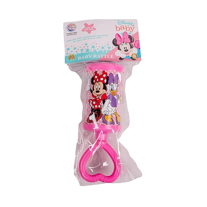 Ratna's Disney Minnie Mouse Baby Rattle With Sweet and Melodious Sound for Infants Safe & Non Toxic
