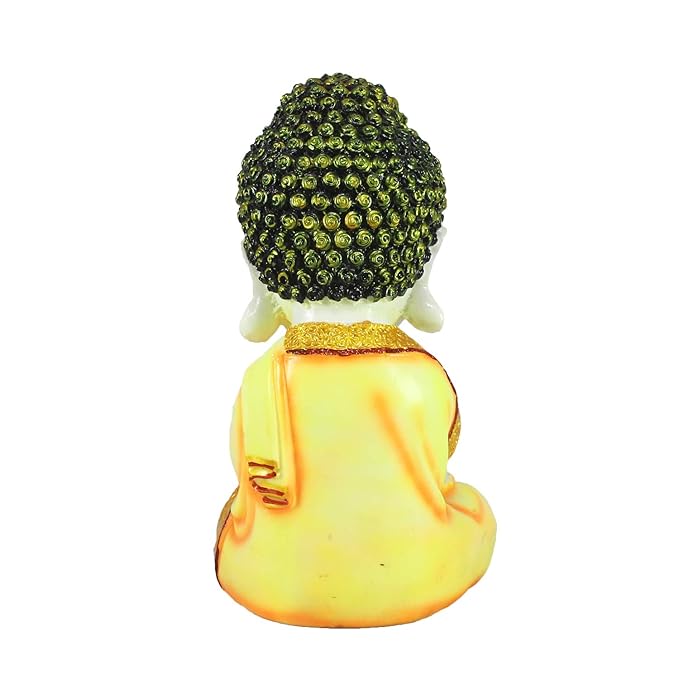 Ecraftindia Child Monk Figurine | Orange