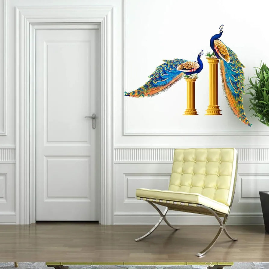 Rangoli Vinyl Birds Wall Sticker Multicolour 1.96 X 20.86 X 1.96 Inches