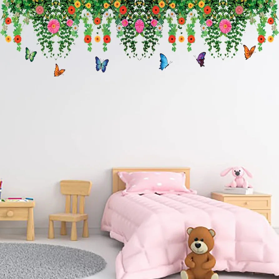 Rangoli Pvc New Modern Art Grass Decoration Large Wall Reusable Self-Adhesive Sticker Size-50Cm*70Cm