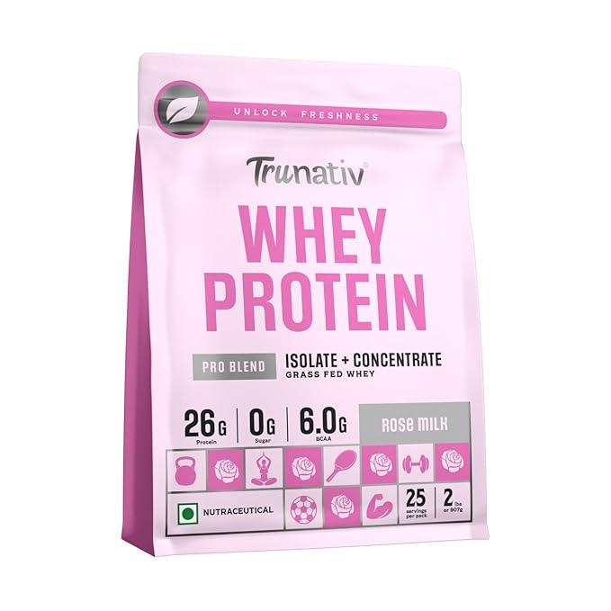 Trunativ Pro Blend Whey Protein Rose Milk - 907 gms
