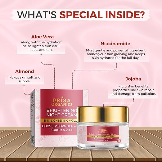 Prisa Organics Brightening Night Cream - 50 ml