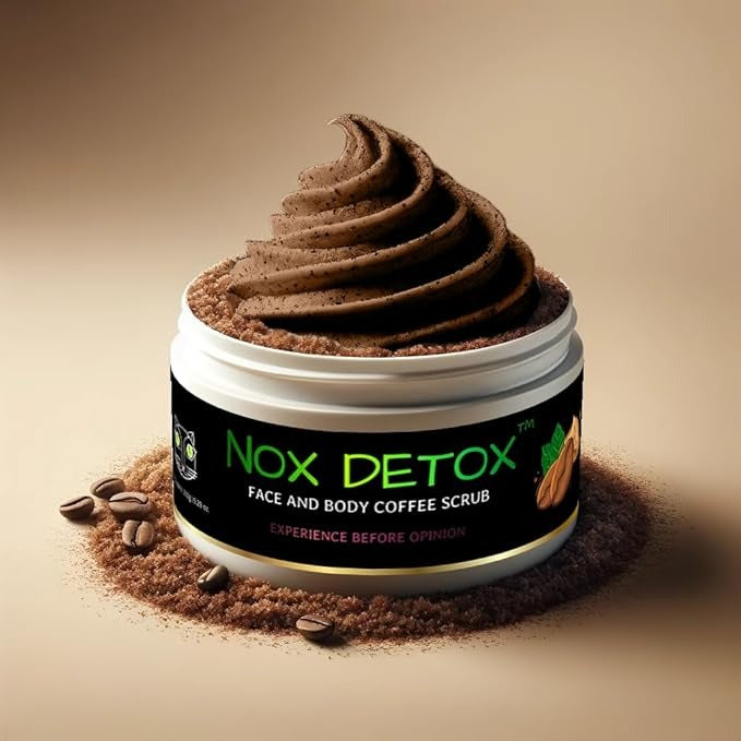 Nox Detox Face and Body Coffee Scrub for Men & Women - 150 gms