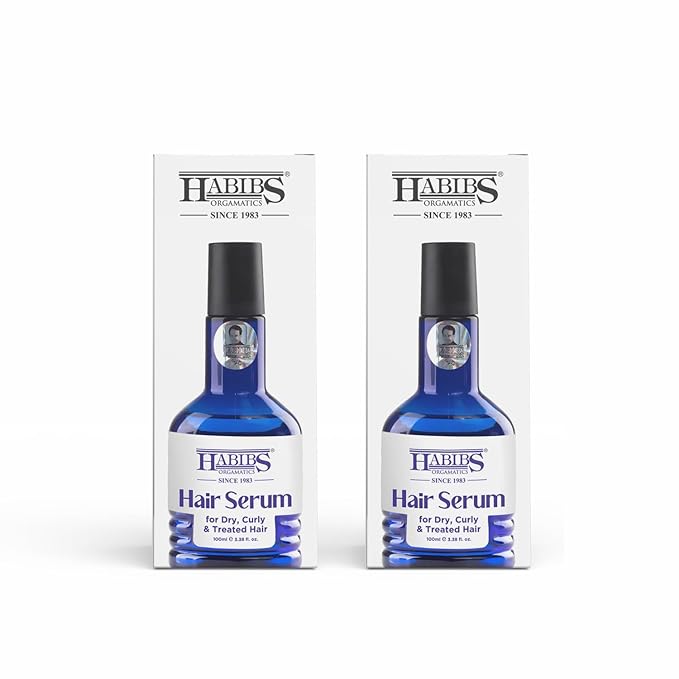Habibs Orgamatics Hair Serum Dry Curly & Treated Hairs - 100 ml (Pack of 2)