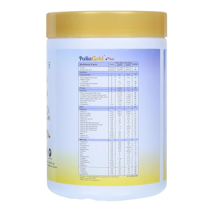 Pediagold Plus- Peptide Diet for Children Vanilla Flavour - 400 gms