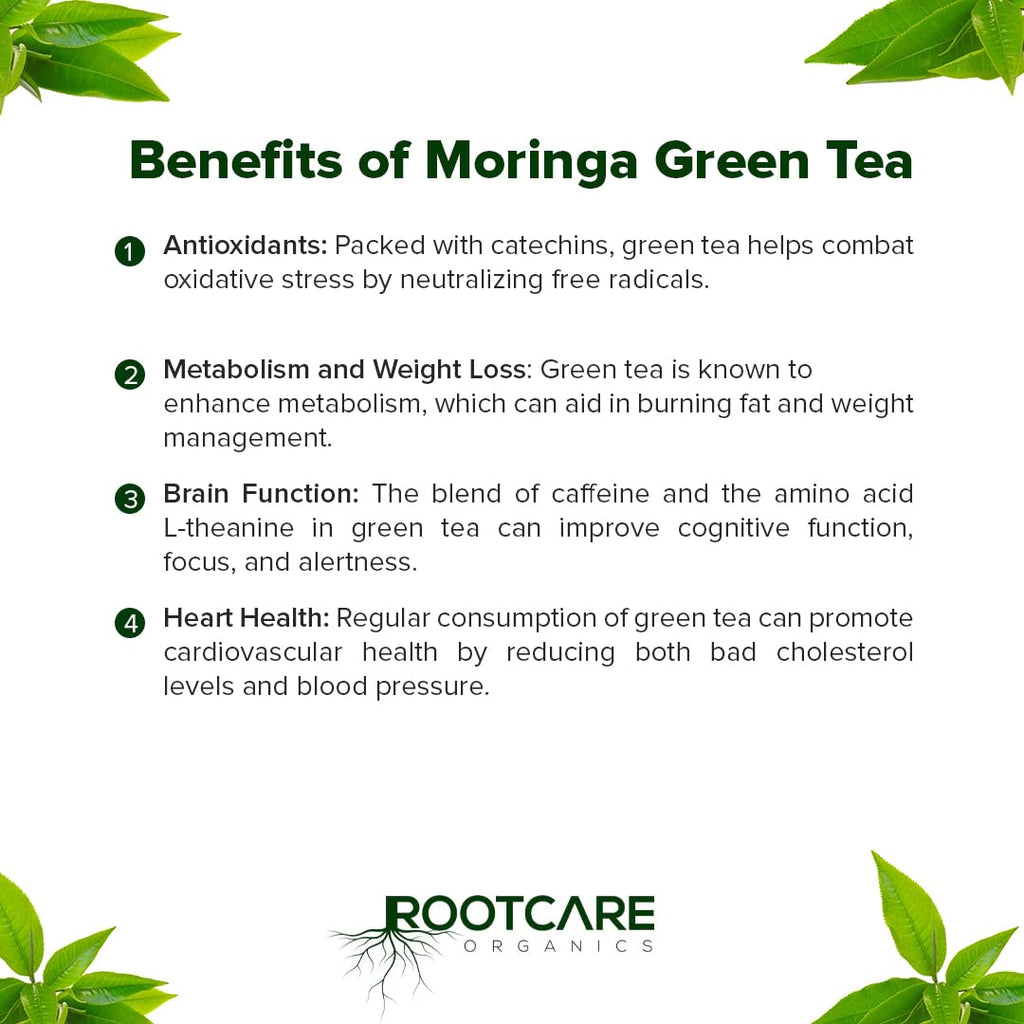 Rootcare Organics Premium Moringa Green Tea - 100 gms