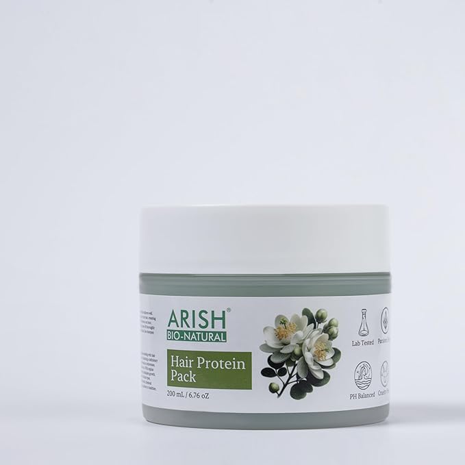 Arish Bio-natural Hair Protein Pack for Healthy Hair – Vegetarian Formula for Women - 200 Ml