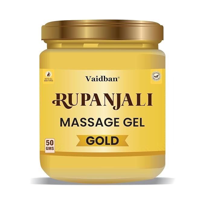 Vaidban Rupanajli Massage Gel Gold Rejuvenating Gel for Glowing Skin - 50 gms