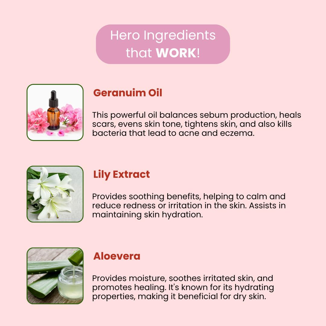 Aromablush - Blooming Lily Body Lotion | Geranium Oil, Vitamin E | Intense Hydration & Floral Freshness | Soothes & Balances | Non-Greasy | For All Skin Types | 300ml