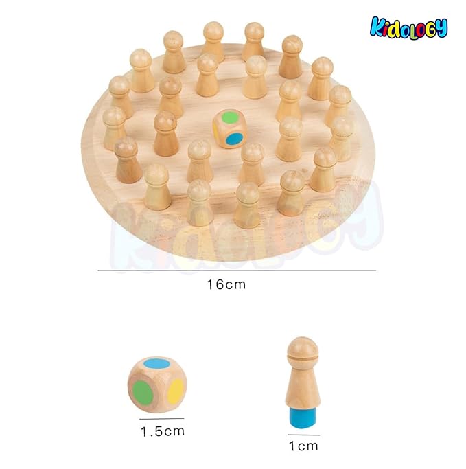 Kidology Wooden Memory Match Stick Chess Game Color Memory Chess