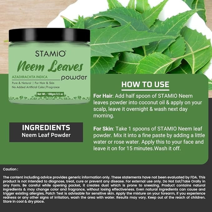 Stamio Neem Leaves Powder - 100 gms