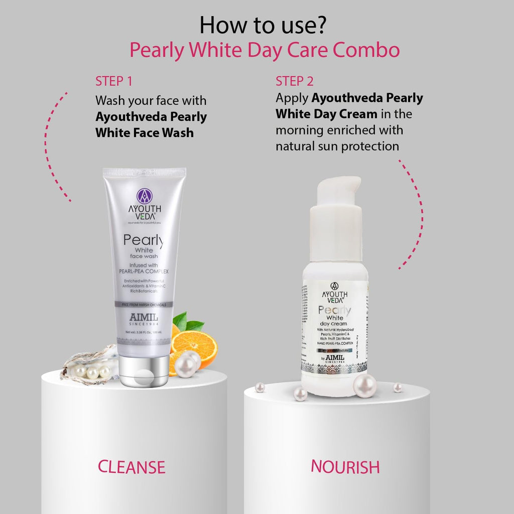 Ayouthveda Pearly White Night Cream With Nano Pearl-Pea Complex Milk Cream Fine Lines Dark Spots Whitening Radiant Glow Pea Extract Moisturize Skin (30g)