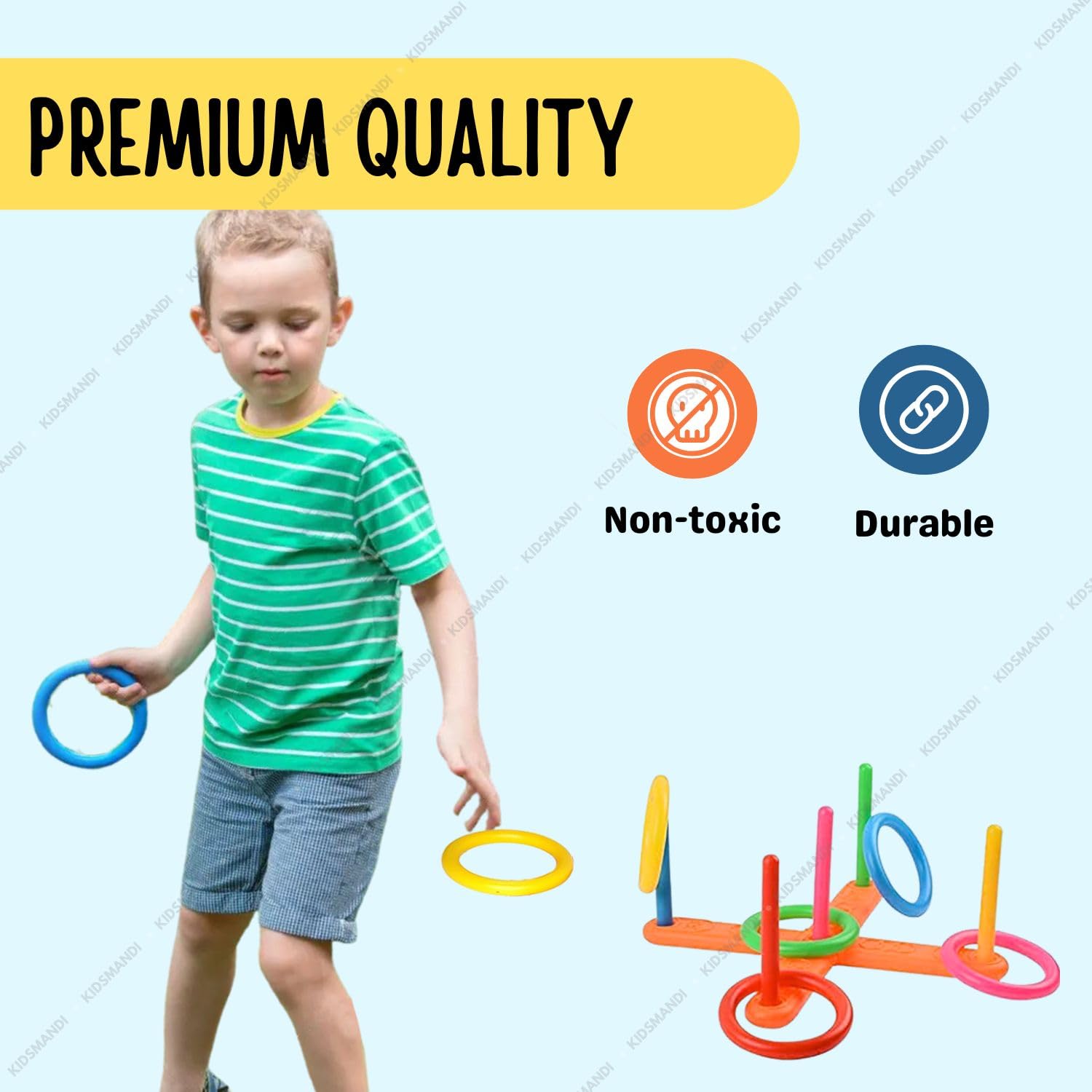 Kids Mandi 13 Pc Ring Toss Game Indoor Outdoor Family Fun Ring