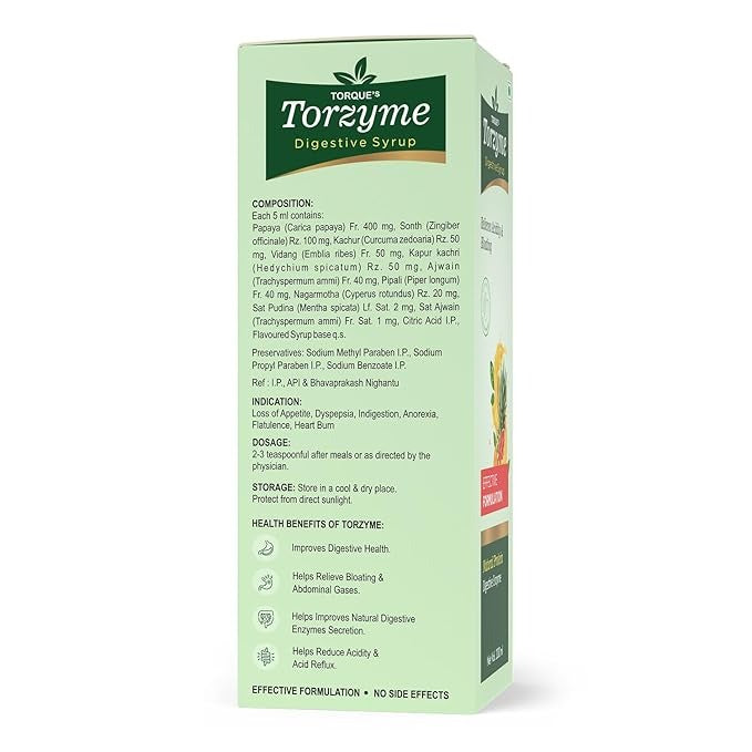 Torzyme Naural Protein Digestive Enzyme Syrup - 200 ml (Pack of 3)