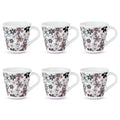Larah by Borosil Novelty Series Macy Opalware Mug | Set of 6 Tea/coffee Mugs | 110 Ml Each