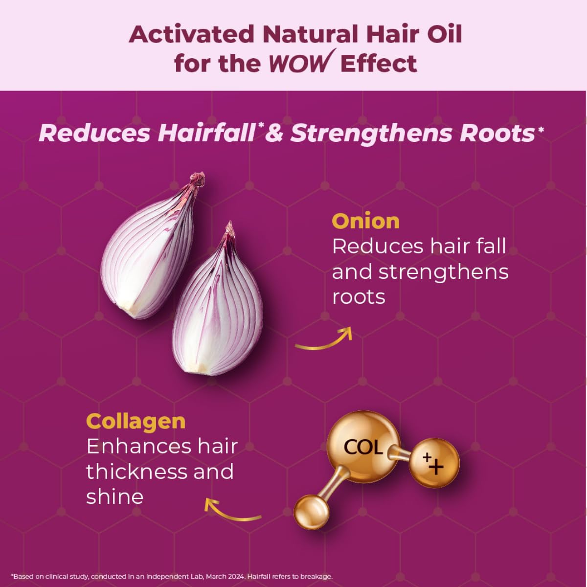 Wow Skin Science Onion & Collagen Anti-hairfall Hair Oil - 200 ml