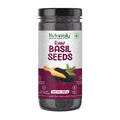NutroVally Raw Basil Seeds 200g | Sabja Seeds Rich in Fiber, Plant-Based Protein & Essential Nutrients | Supports Digestion, Hydration, Satiety | Vegan, Gluten-Free Superfood for Detox Drink & Recipes