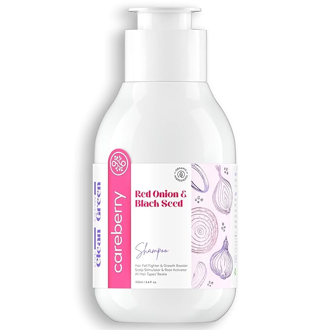 Careberry Red Onion & Black Seed AntiHair Fall Shampoo - 100 ml
