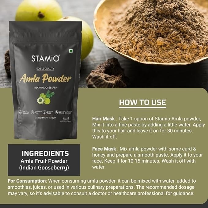 Stamio Amla Powder - 250 gms
