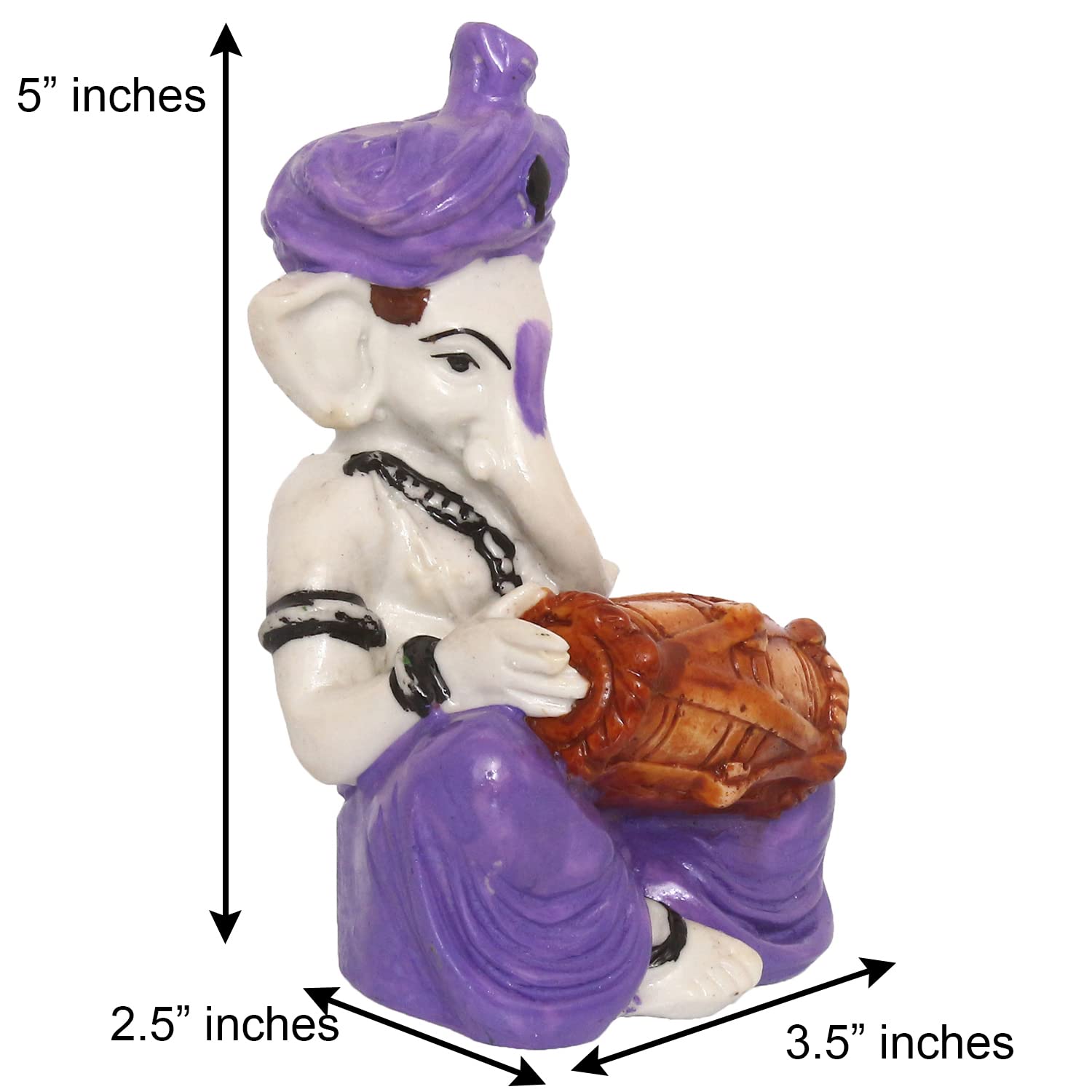 Ecraftindia Synthetic Fiber Lord Ganesha Statue | Purple
