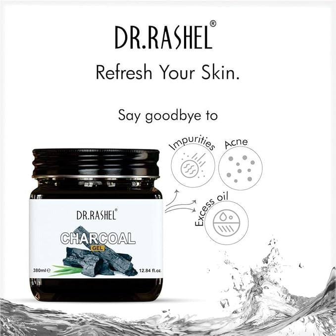 Dr.Rashel Charcoal Gel For Face & Body For Normal Skin - 380 ml