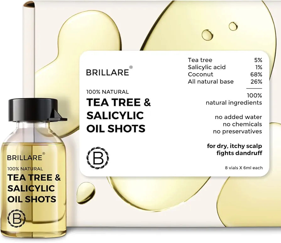 Brillare Tea Tree Hair Oil Shots for Dandruff & Itchy Scalp - 40 ml