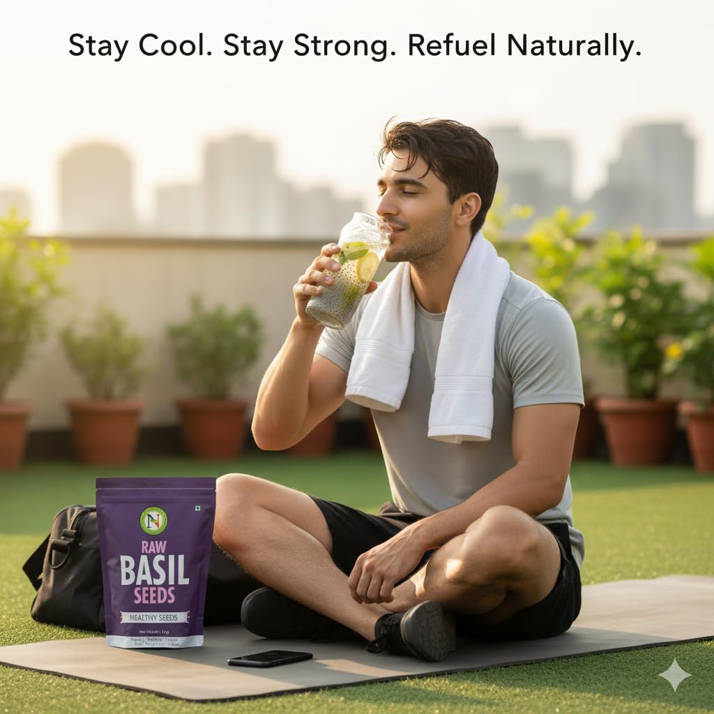 Nature Vit Basil Seeds, 200 G | Tukmaria Beej | Sabja | Falooda | Beat the Heat With Sabza Seeds