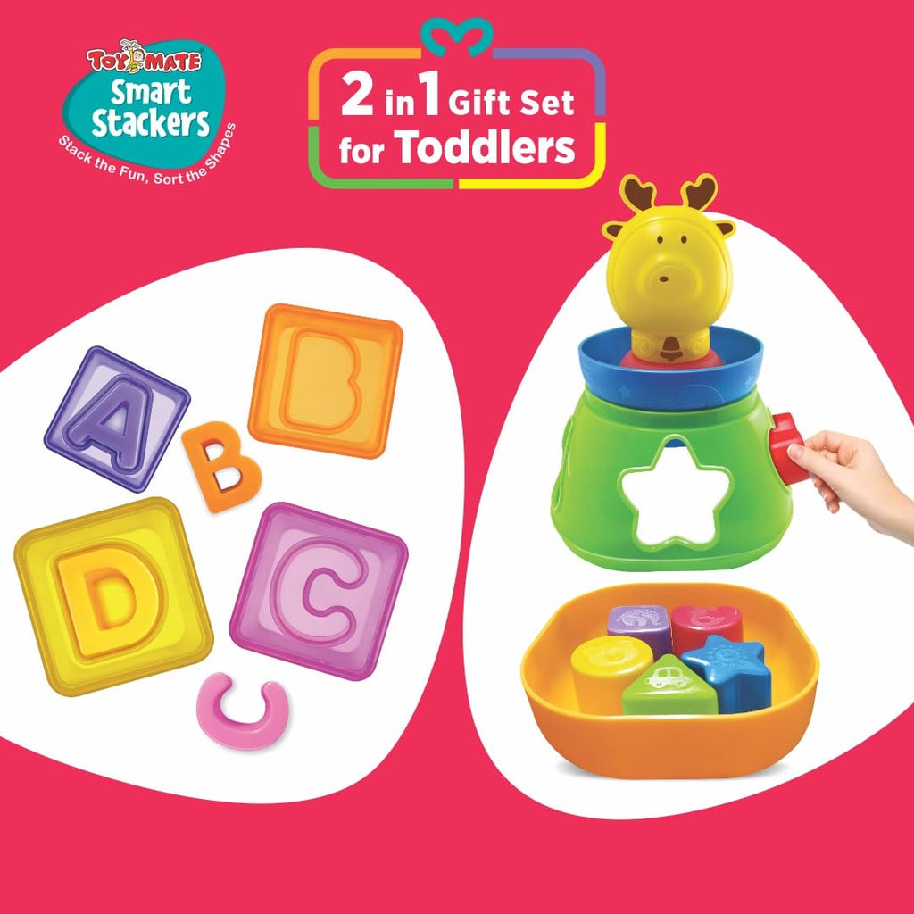 Toymate Smart Stackers 2-in-1 Toddler Learning Toy