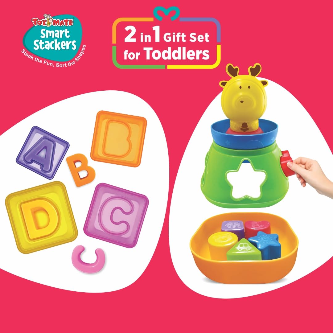 Toymate Smart Stackers 2-in-1 Toddler Learning Toy