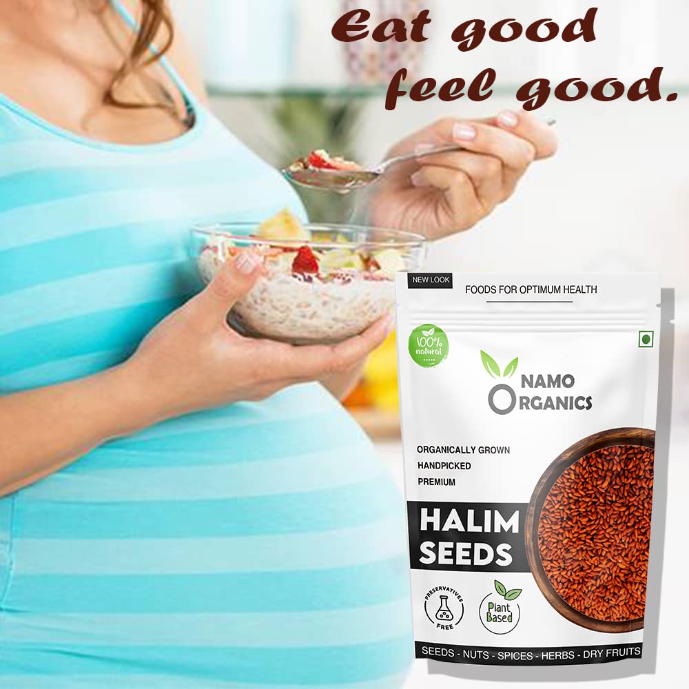 Namo Organics - Halim Seeds 800g - Aliv Seeds | Rich in Fibre and Omega -3 | Haleem Seeds | Halim Seeds for Eating | Immunity Booster Superfood