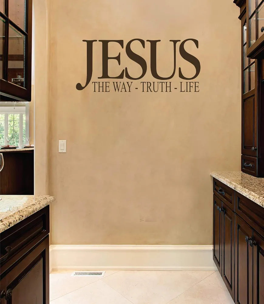 Decal O Decal Jesus-The Way Truth Life Vinyl Wall Stickers Self-Adhesive