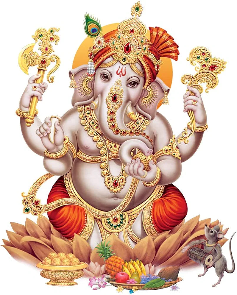 Rangoli White Glossy Vinyl Wall Sticker Premium Self-Adhesive Waterproof Parent-5 Design-7