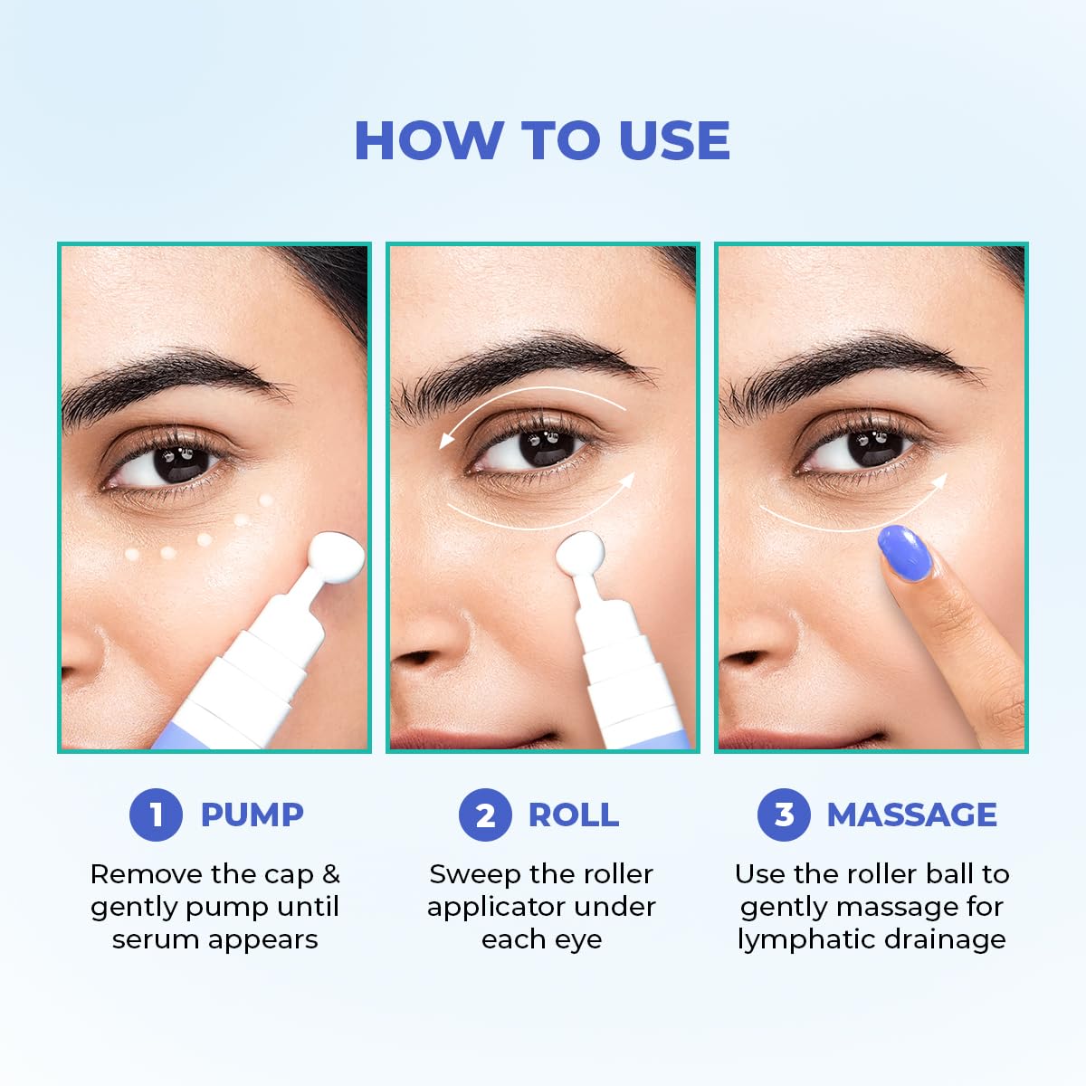 Conscious ChemistÂ® Retinol Peptide Under Eye Cream With Soothing Massage Roller | Under Eye Roll On For Dark Circles, Fine Lines & Puffy Eyes | For Women & Men | 15 ml