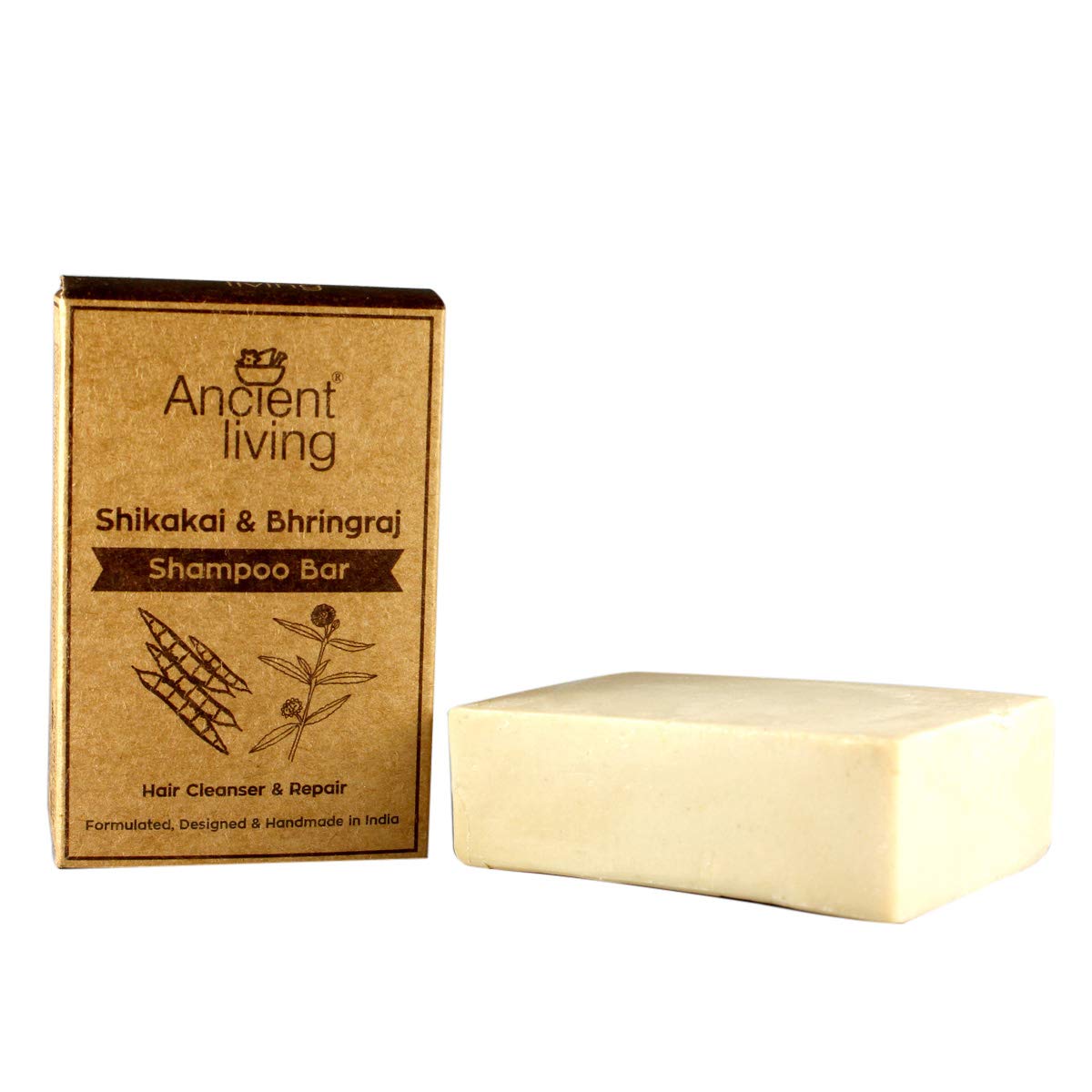 Ancient Living Shikakai & Bhringraj Shampoo Bar - 100 gms Each (Pack of 2)