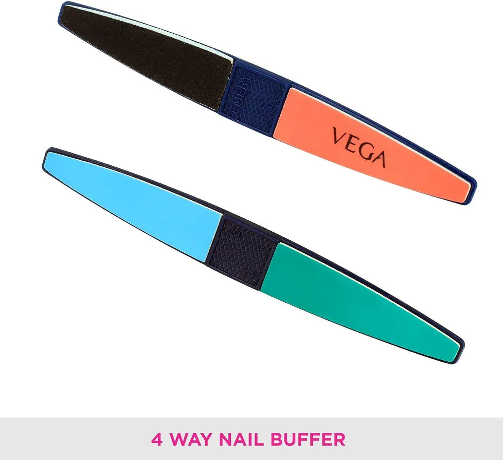 Vega Nail Buffer & Vega Portable & Foldable Nail File for Qaulity Manicure