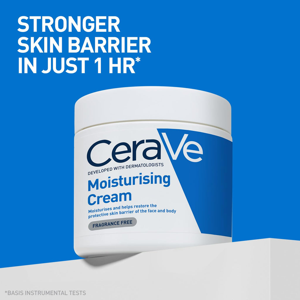 CeraVe Moisturizing Cream For Dry To Very Dry Skin (454g) - Formulated with 3 Essential Ceramides And Hyaluronic Acid | Non-Comedogenic Moisturizer For Face and Body