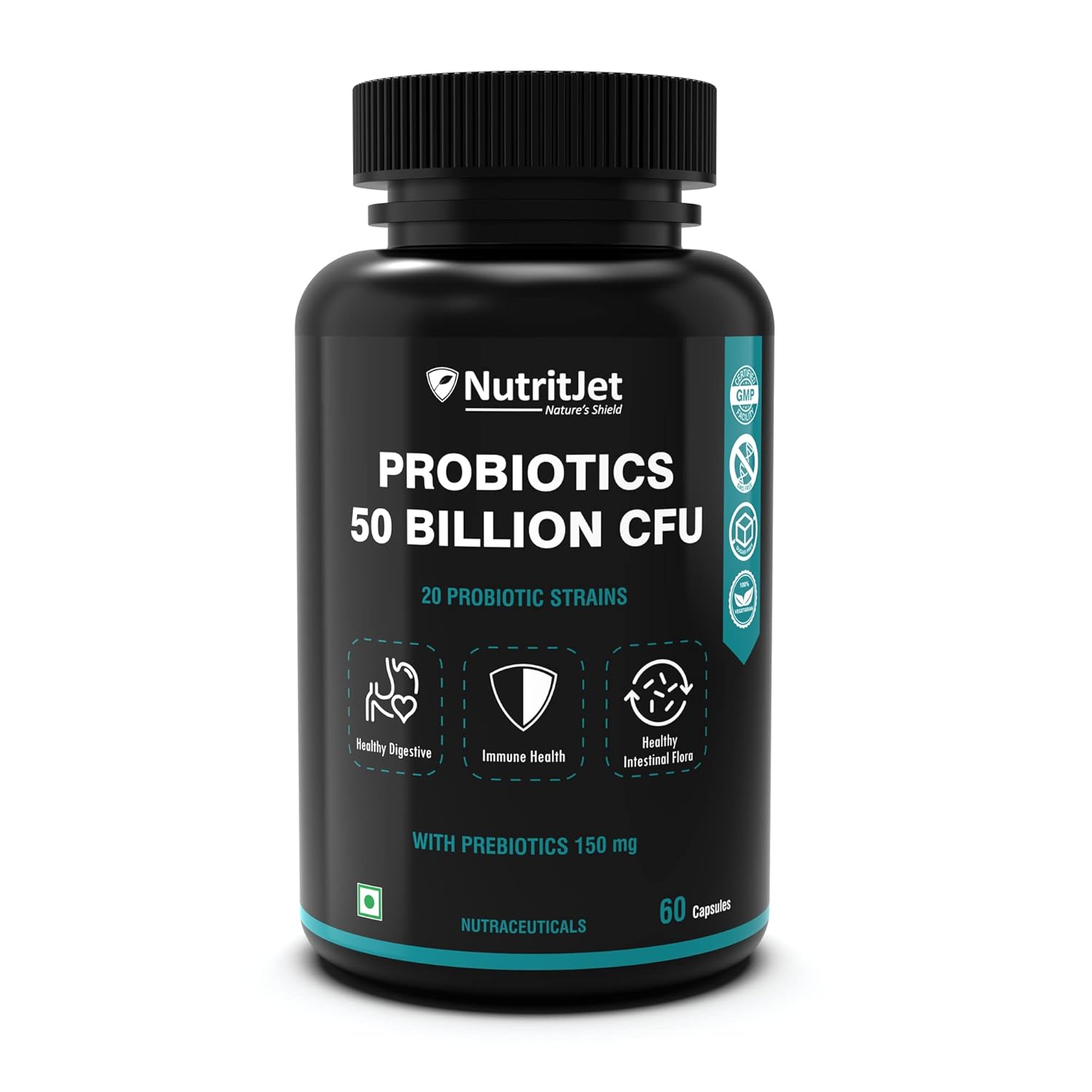NutritJet Melatonin 10mg Sleeping Aid Pills, Sleep Supplement For Stress Free Sleep & Calm Relax - 60 Vegetarian Tablets