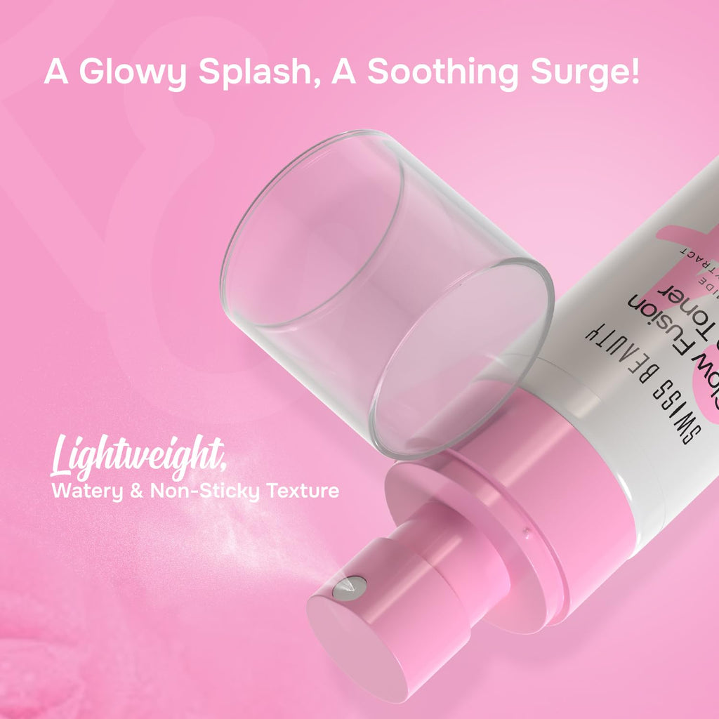 Swiss Beauty Care Glow Fusion Face Toner | Hydrating & Soothing | 3% Niacinamide & Cucumber Extract | Refreshing | 100ml