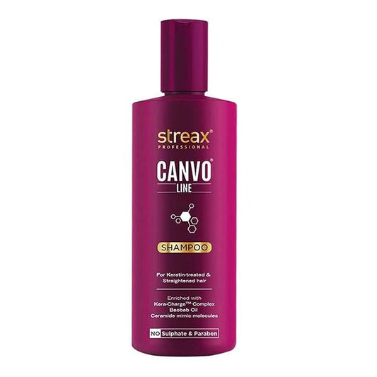 Streax Professional Canvoline Straightening Post Care Shampoo for Women - 300 ml