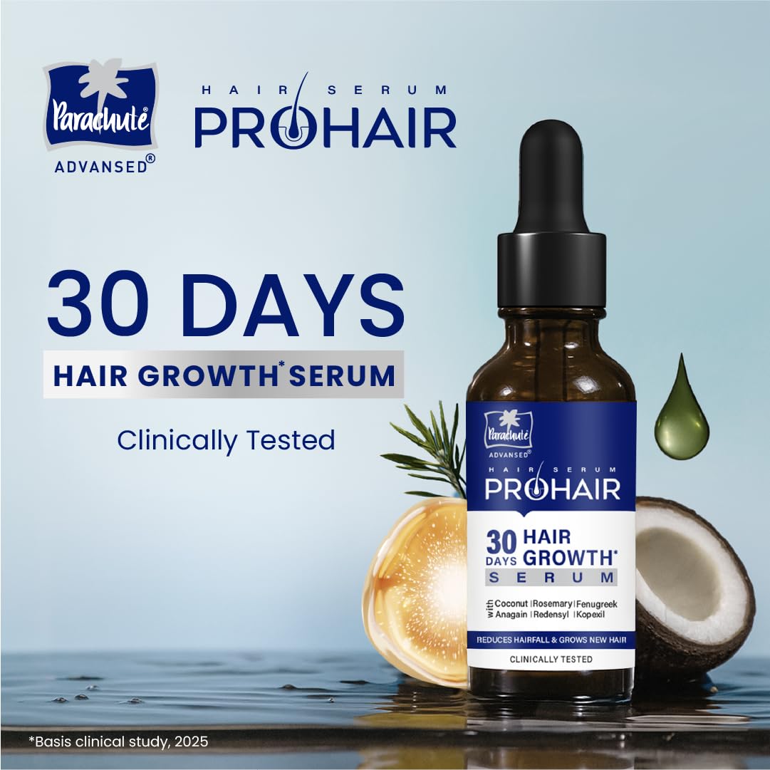 Parachute Advansed Pro Hair Growth Serum for Scalp | With Redensyl, Rosemary, Anagain, Kopexil | Anti Hair fall | Grows New Hair | For Men & Women | 30ml