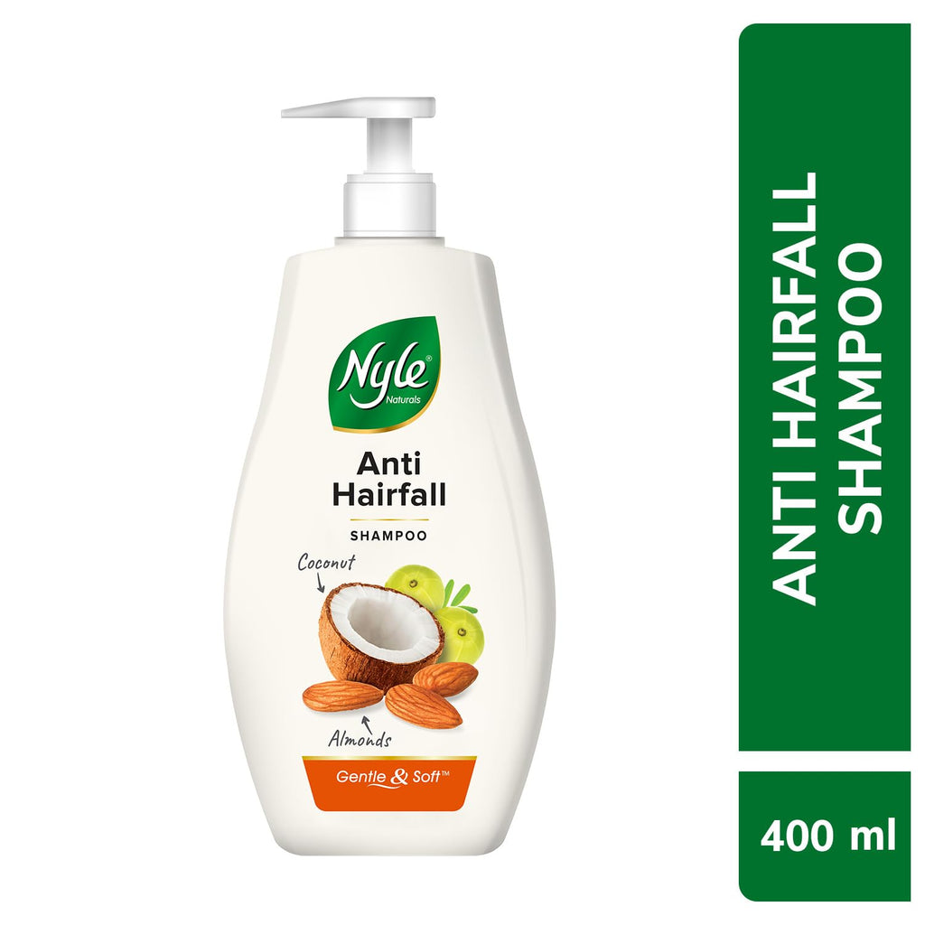 Nyle Naturals Strong & Healthy Anti Hairfall 2 In1 Shampoo With Active Conditioner, With Almonds And Green Gram Sprouts, 400ml